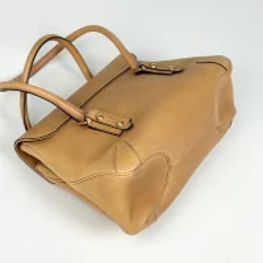 Gucci Handbag Beige Leather Brown Horsebit Tan Brown